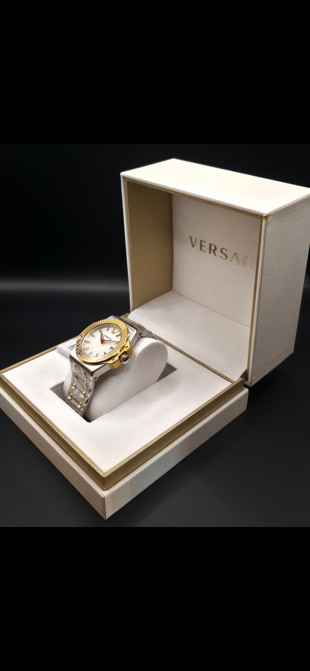 Versace Chain Reaction – Gold / Silber (46mm)